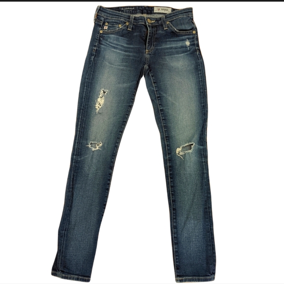 AG Adriano Goldschmidt The Legging Super Skinny Ankle, Distressed Jeans - Picture 2 of 5
